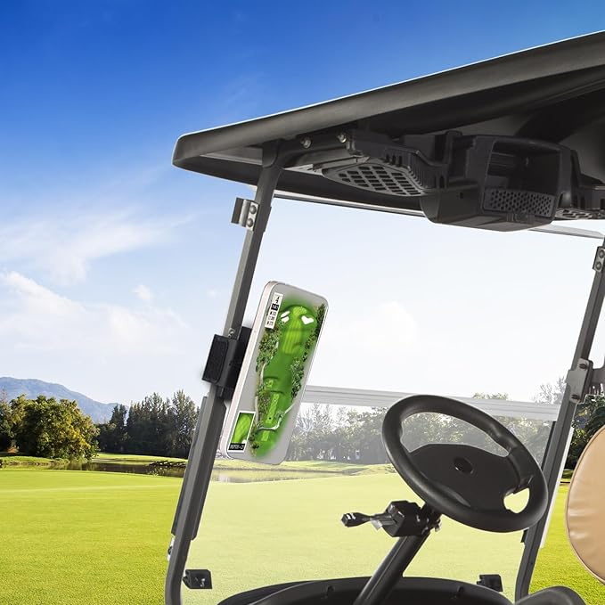Magnetic Golf Cart Phone Holder Work with Magsafe iPhone 16-12 Series and All Phones, Fits Yamaha, EZGO, Club Car Golf Cart, Alloy Strong Magnetic Phone Mount for Gym, Kitchen, with Metal Plate