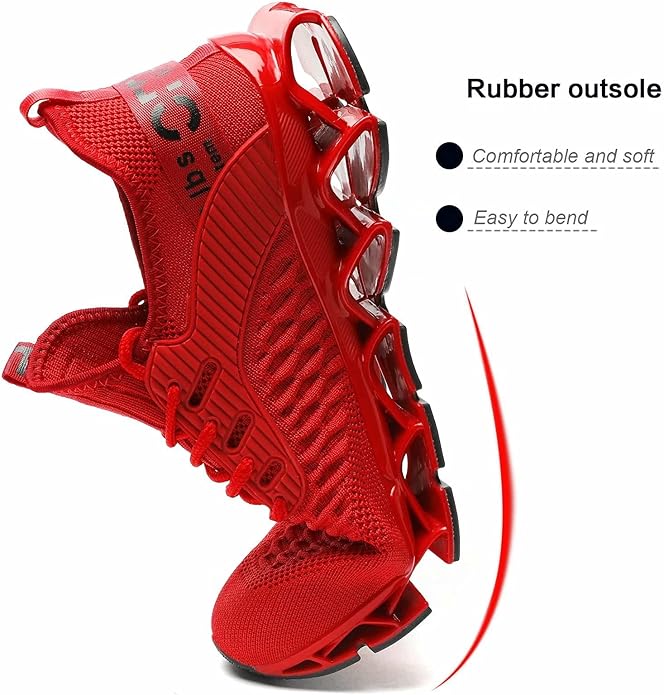 Men's Running Shoes Blade Tennis Walking Fashion Sneakers Breathable Non Slip Gym Sports Work Trainers