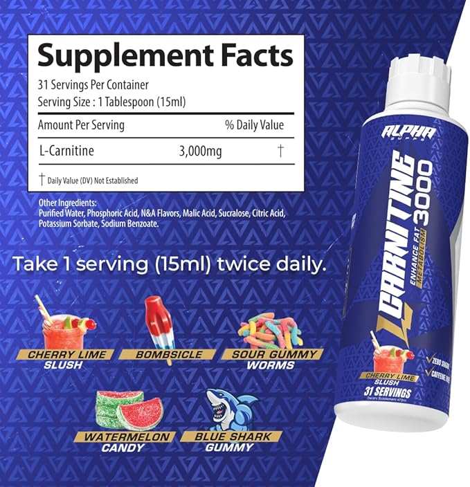L Carnitine Liquid 3000 | Stimulant-Free L-Carnitine Supplement for Men & Women | Pre-Workout Energy Boost & Muscle Recovery | Zero Sugar, Fat, & Carbs | 31 Servings (Bombsicle)