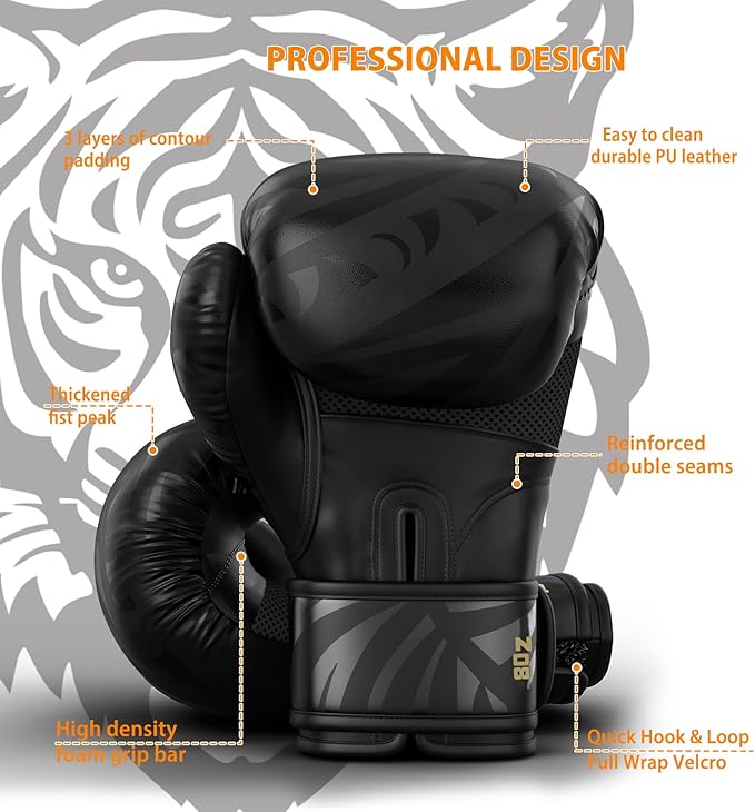 Dripex Boxing Gloves for Men Women Youth, Boxing Training Gloves | for Heavy Bag Workout, Muay Thai, Kickboxing, Sparring Punching（8 10 12 14 16oz）