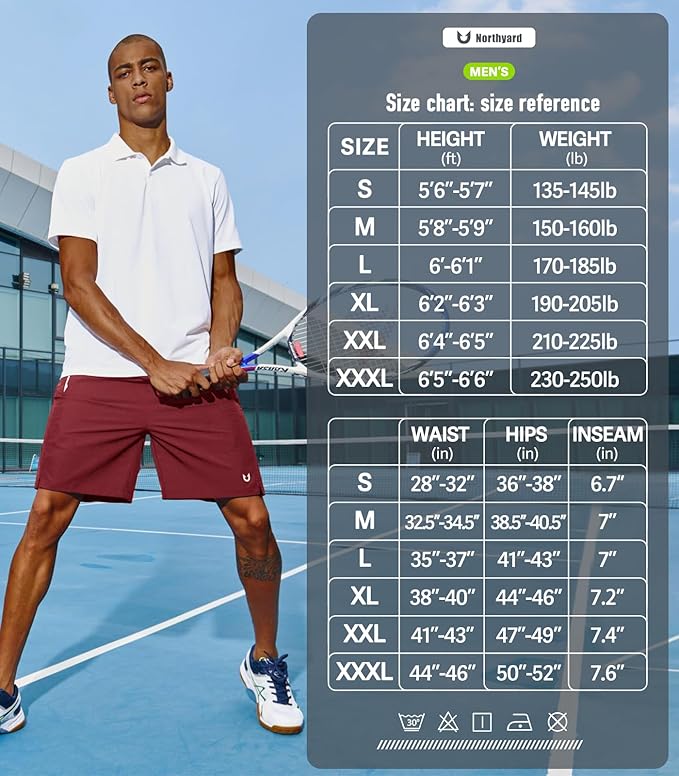 NORTHYARD Men's Running Athletic Shorts 5"/ 7"/ 9" Workout Gym Short Tennis Quick Dry Active Sport Hiking Basketball