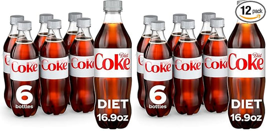 Diet Coke Soda Soft Drink, 16.9 fl oz, 12 Pack
