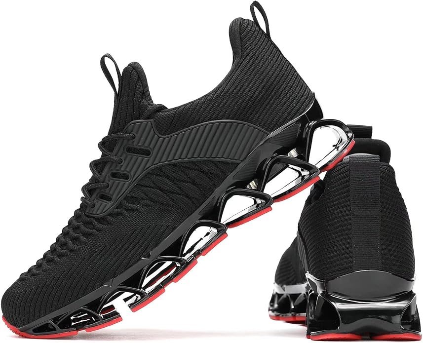 Men's Slip on Walking Running Shoes Blade Tennis Casual Fashion Sneakers Comfort Non Slip Work Sport Athletic Trainer