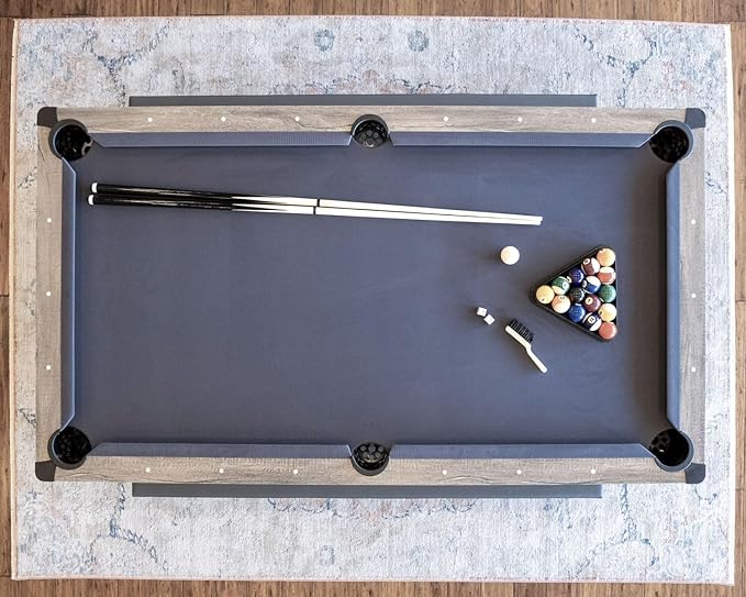 Rocky Mountain Nights 7ft Pool Table with Benches and Dining Top