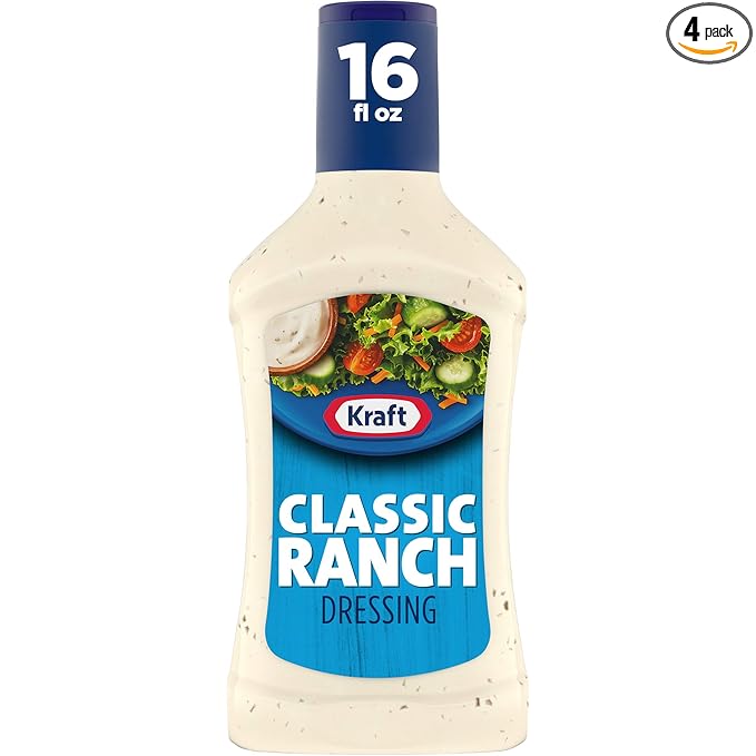 Kraft Classic Ranch Dressing, 16 fl oz Bottles (8 Count, 4 Packs of 2)