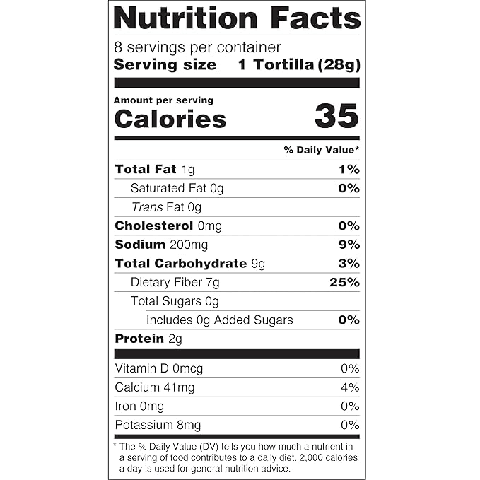 Olé Xtreme Wellness® White Keto Certified | 5.5" Size Flour Tortillas |Keto Certified |Carb Friendly | 7.9 oz.| 8 Count (Pack of 4)