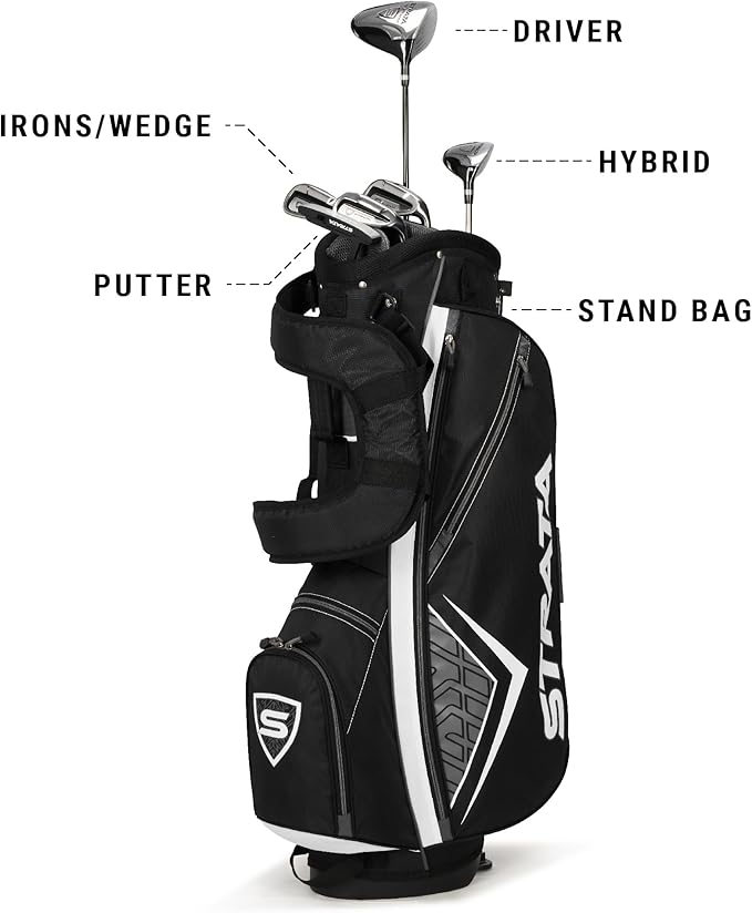Callaway Golf Men's Strata Intro Complete 9 Piece Set (Regular Flex, Right Hand, Steel), Gray