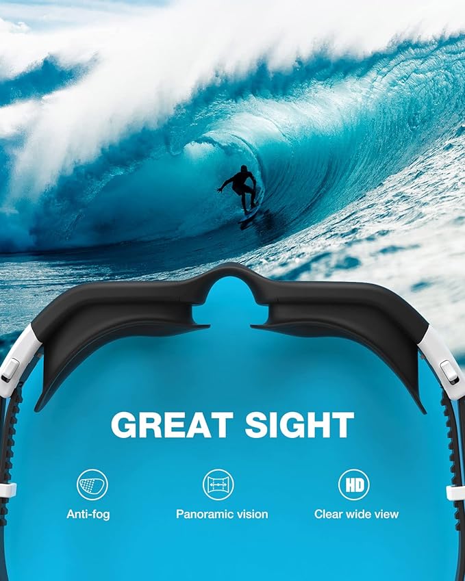 ZIONOR Swim Goggles, G1 SE Swimming Goggles Anti-fog for Adult Men Women