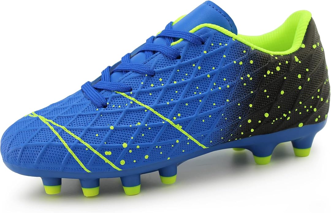 Tobfis Kids Athletic Outdoor Firm Ground Soccer Cleats Shoes(Toddler/Little Kid/Big Kid)