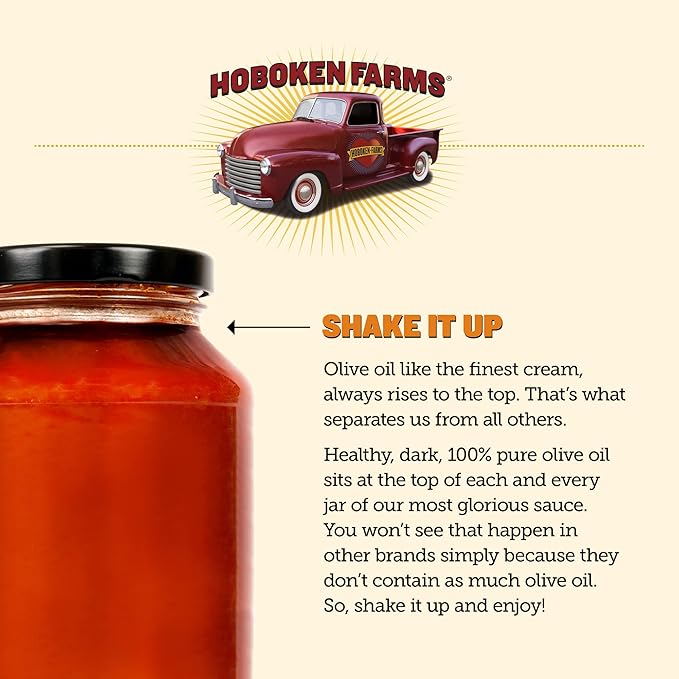 Hoboken Farms Vodka Sauce – No Sugar Added, Low Sodium, Non-GMO, Preservative-Free, Low Carb, Keto – Better For You Pasta Sauce! (25 Fl Oz, Pack of 2)
