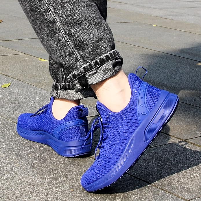 Feethit Mens Slip On Walking Shoes Blade Tennis Shoes Non Slip Running Shoes Lightweight Workout Shoes Breathable Mesh Fashion Sneakers