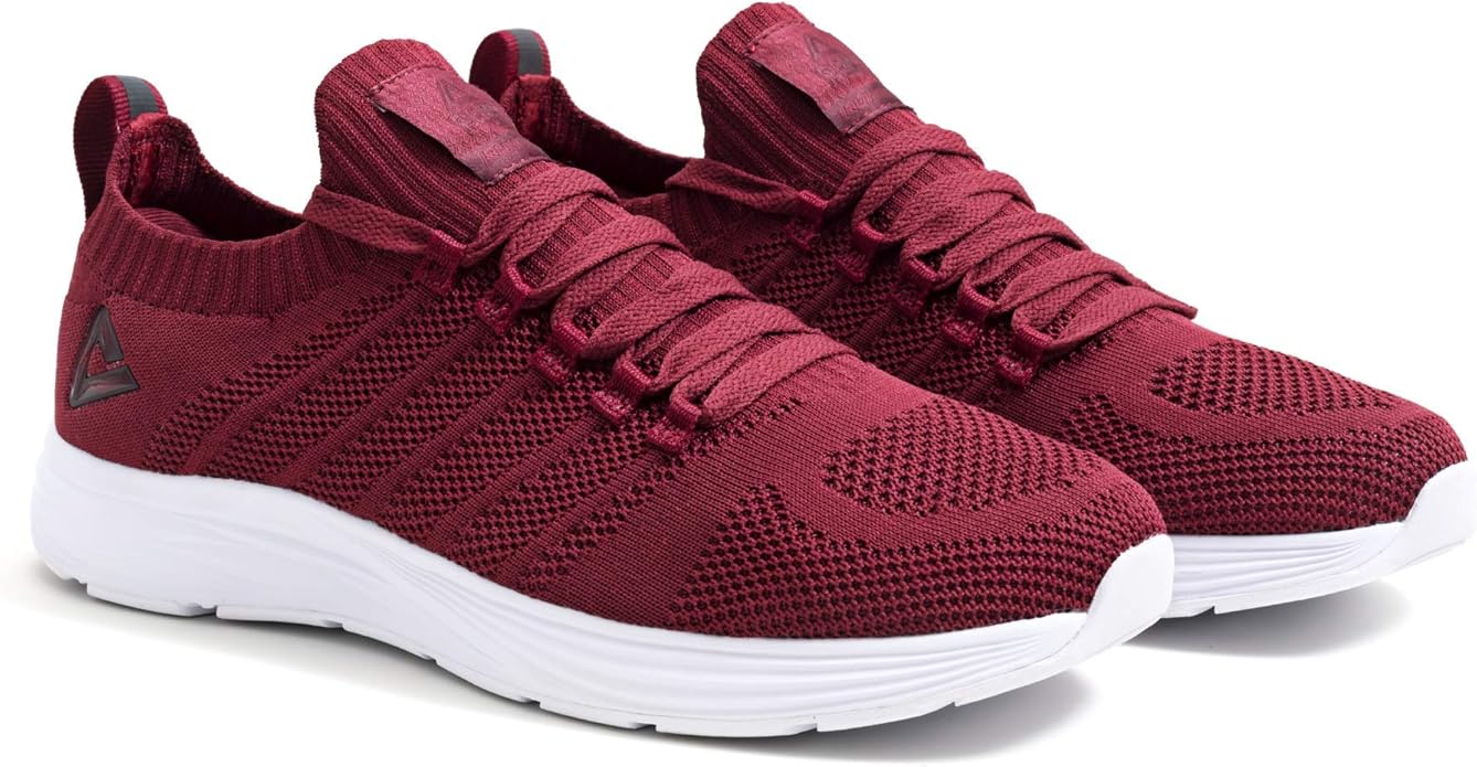 PEAK Mens Lightweight Walking Shoes Comfortable Slip On Sports Sneakers for Tennis, Gym, Running, Casual Workout