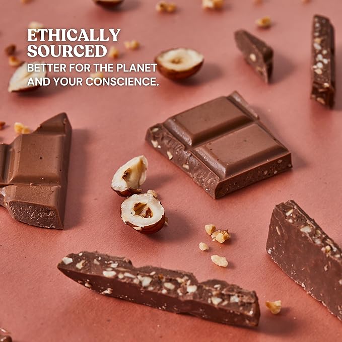 7th Heaven, Vegan Hazelnut Cream Oat Milk Chocolate Bar (3.5oz Full Size Candy Bars - 4 Packs) - Perfect for Easter Candy, Plant Based Dairy Free Chocolate with Peanut Butter Filling, Fair Trade Cocoa & Coconut Oil, Kosher Parve