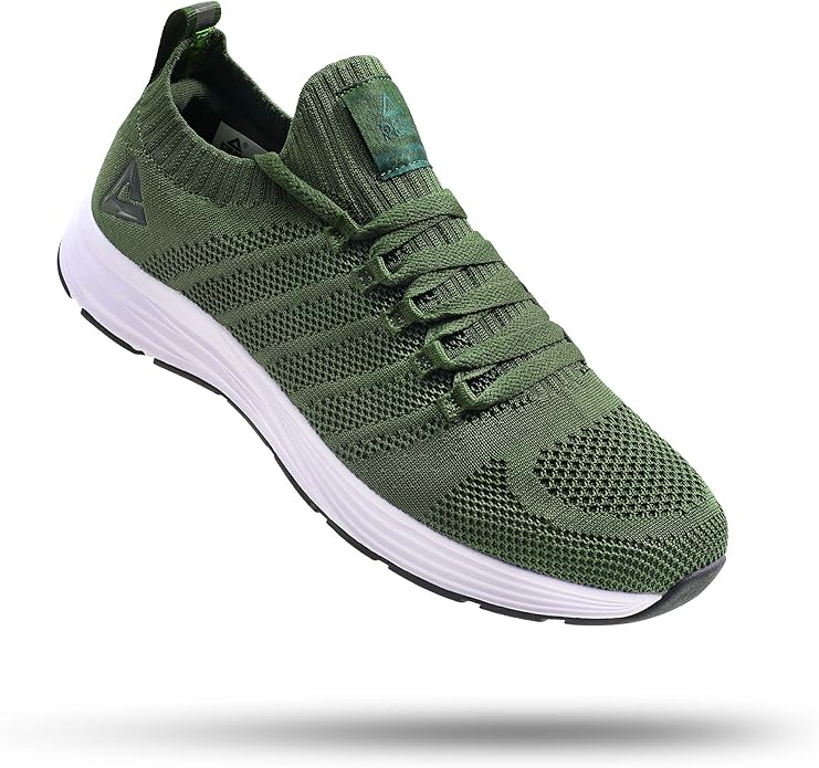 PEAK Mens Lightweight Walking Shoes Comfortable Slip On Sports Sneakers for Tennis, Gym, Running, Casual Workout
