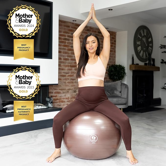 BABYGO® Birthing Ball for Pregnancy & Labor + Our Award Winning Book - Exercise, Birth & Recovery Plan, 5X Stronger Than a Yoga Ball with Eco Friendly Material