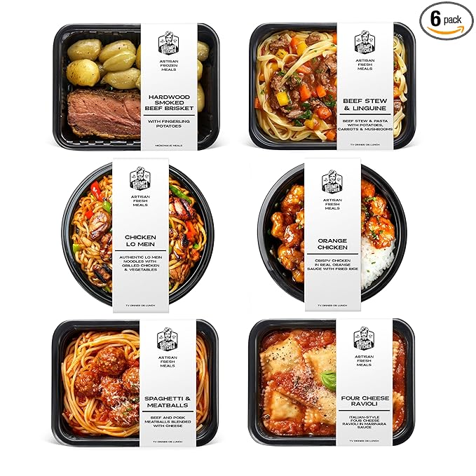 Grumpy Butcher Chef-Crafted Gourmet Meals Sampler: Comfort Classics, 6-pack (10 – 15 oz each) – Premium Prepared Meals & Entrees