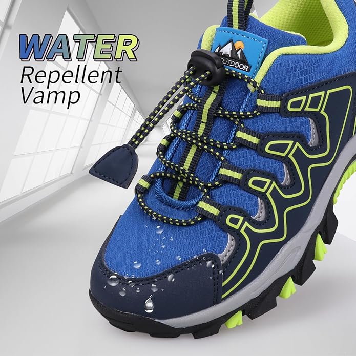 Kids Boys Running Shoes Waterproof Non-Slip Breathable Low-Top Outdoor Hiking Walking Sneakers (Little/Big Kids)