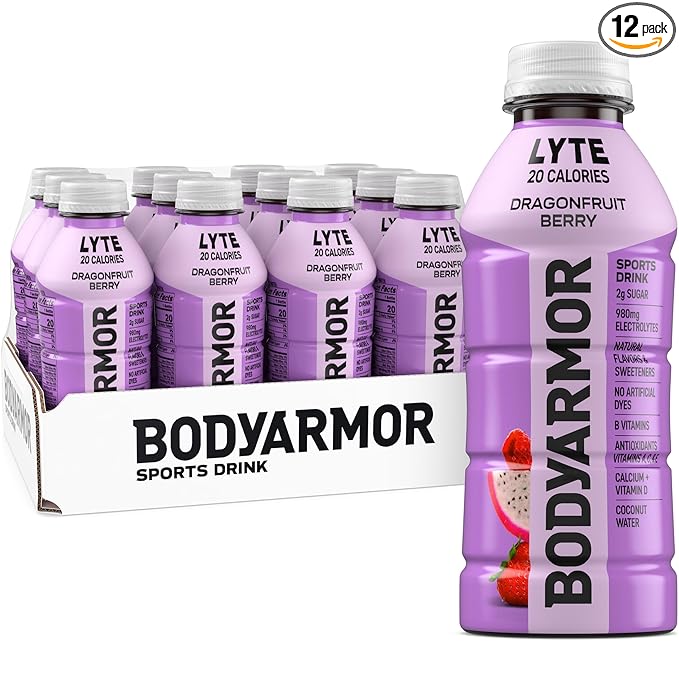 Drink Low-Calorie Sports Beverage, Dragonfruit Berry, Coconut Water Hydration, Natural Flavors With Vitamins, Potassium-Packed Electrolytes, Perfect For Athletes, 16 Fl Oz (Pack of 12)