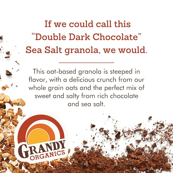 Grandy Organics Variety Pack Traditional Granola - Classic, Apple Crisp, Dark Chocolate Sea Salt - Certified Organic Granola, Non-GMO, 12oz Bags, Bulk Pack of 3