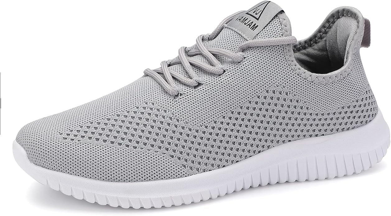 VAMJAM Men's Running Shoes Ultra Lightweight Breathable Walking Shoes Non Slip Athletic Fashion Sneakers Mesh Workout Casual Sports Shoes