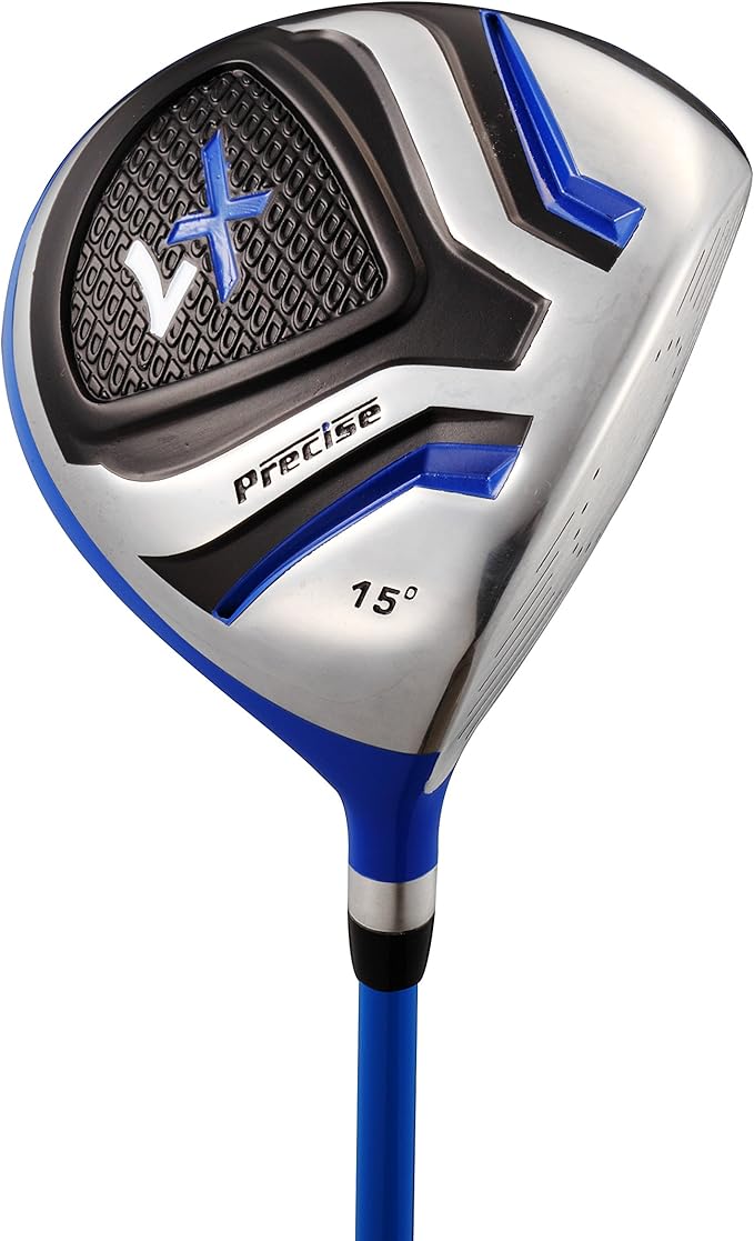 Precise X7 Kids Golf Clubs Set for Ages 3-5, 6-8, 9-12 | Right/Left Hand Girls & Boys Golf Clubs with Lightweight Graphite Shafts, Hybrid & Stand Bag