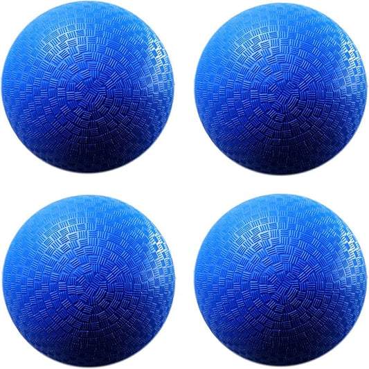 AppleRound 8.5-inch Dodgeball Playground Balls, Pack of 4 Balls with 1 Pump, Official Size for Dodge Ball, Handball, Camps and Schools