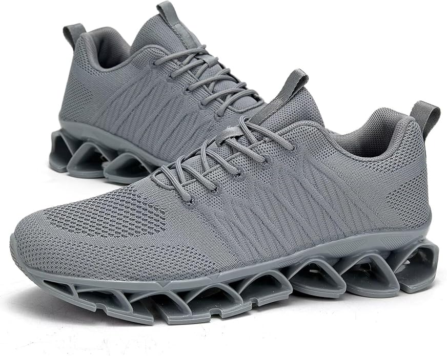 Men's Slip on Walking Running Shoes Blade Tennis Casual Fashion Sneakers Comfort Non Slip Work Sport Athletic Trainer
