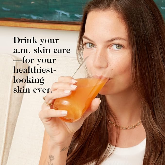goop Beauty Morning Skin Drink Mix | Beverage Powder to Protect Against Signs of Aging | Vitamin C & E | Lemon Verbena & Orange Flavor | Non-GMO, Gluten-Free, & Vegan | 30 Pack