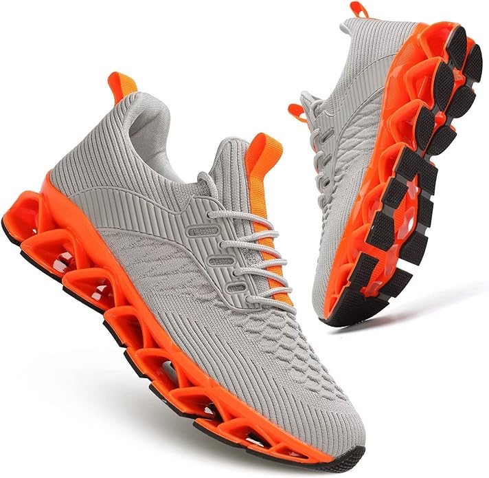 Men's Slip on Walking Running Shoes Blade Tennis Casual Fashion Sneakers Comfort Non Slip Work Sport Athletic Trainer
