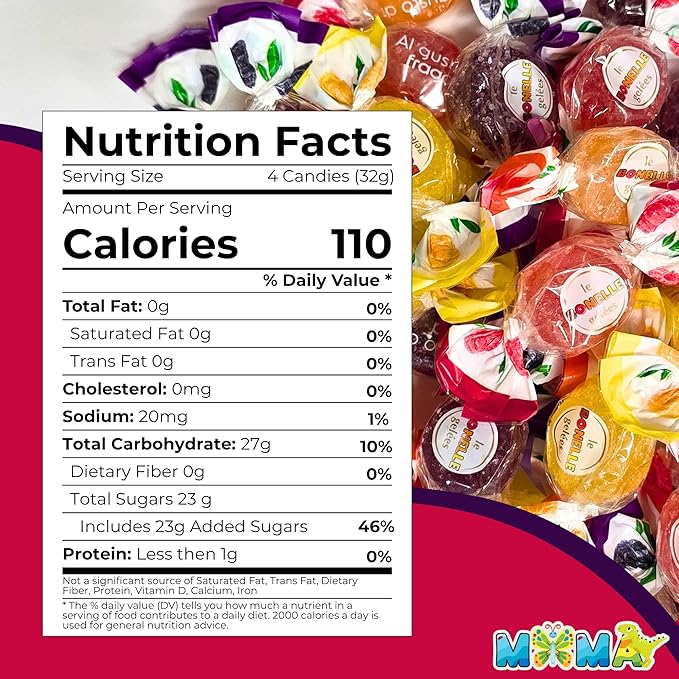 B0nelle Italian Rotonda Fruit Jelly Candy - 1 lb Assorted Individually Wrapped Jelly Fruit Candy - Delicious Mima's Memorial Day Mega Sale Treats for Gifting & Sharing