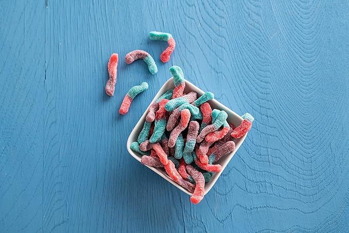 Trolli Sour Brite Crawlers Candy, Very Berry Flavored Sour Gummy Worms, 7.2 Ounce (Pack of 4)