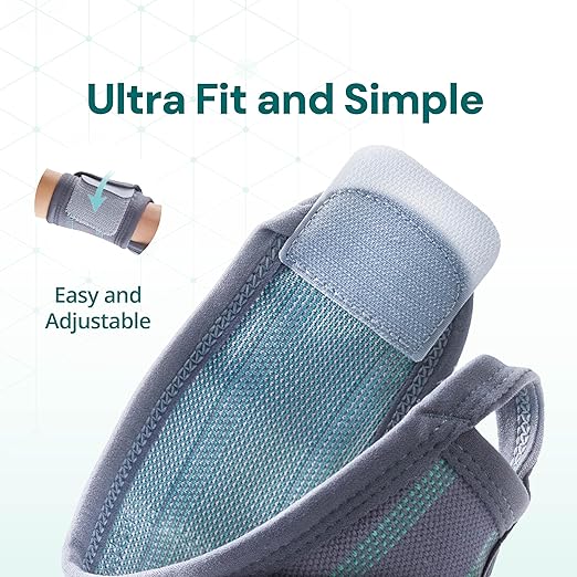 OPPO 2383 Adjustable Wrist Compression Wrap with Thumb Loop for Fitness, Weightlifting, Tendonitis, Carpal Tunnel Arthritis, Pain Relief - Fits Both Right and Left Hand (Gray, One Size, 1 Pack)