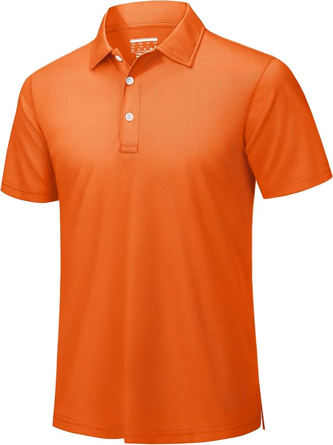 TACVASEN Mens Golf Shirt Dry Fit Mens Polo Shirts Short Sleeve Performance Golf Polos for Men with Collar Work Shirts