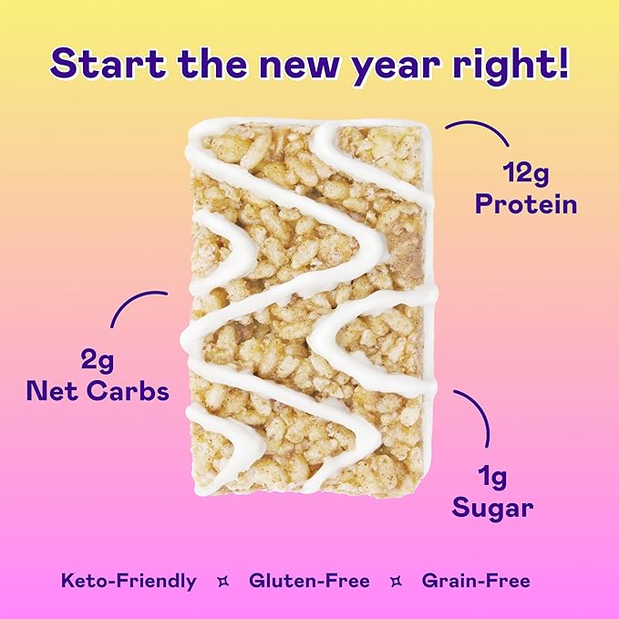 MAGIC SPOON Treats - High Protein, Low Carb, Keto Friendly, 1g of Sugar, Gluten Free, Crispy Treat Protein Bar Cereal Bar, On-The-Go Healthy Snack (Marshmallow, 16 Bars)