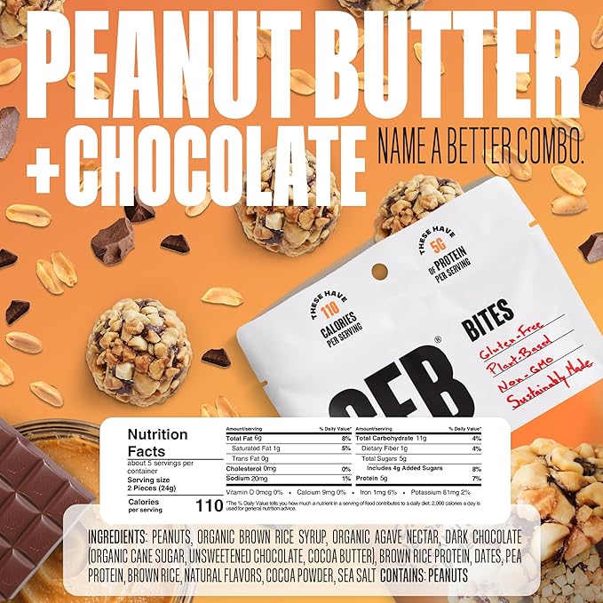 The GFB Variety Pack Protein Bites - Gluten Free, Plant Based, Non GMO, Sustainably Made – Ridiculously Tasty, Healthy, Vegan, Protein Energy Balls, 4 oz (4 Count)
