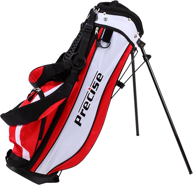 Precise X7 Kids Golf Clubs Set for Ages 3-5, 6-8, 9-12 | Right/Left Hand Girls & Boys Golf Clubs with Lightweight Graphite Shafts, Hybrid & Stand Bag