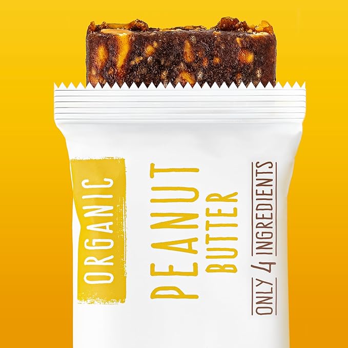 JONESBAR (Peanut Butter, 12 Count (Pack of 1)), USDA Organic Fruit & Nut Bar, Non-GMO, Kosher, Vegan, Gluten Free, Simple Snack Bar