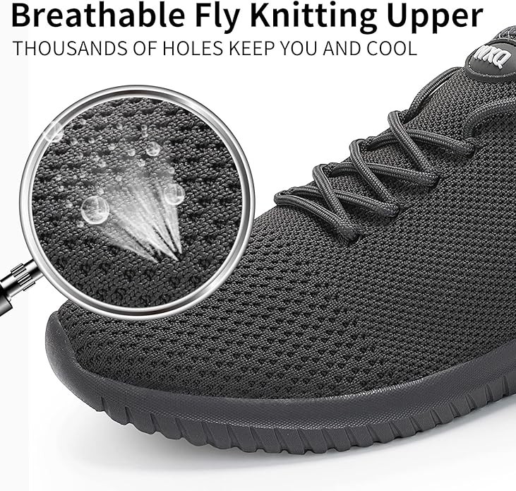 WXQ Men's Running Shoes Comfortable Lightweight Breathable Walking Shoes Mesh Workout Casual Sports Shoes