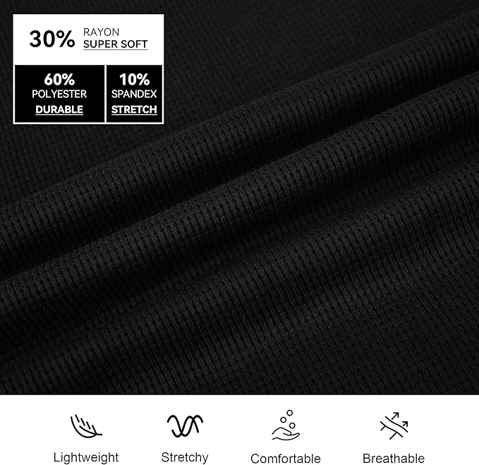 WARHORSEE Golf Polo Shirts for Men Short Sleeve Wrinkle Free 4 Way Stretch Moisture Wicking Performance Collared Tshirts