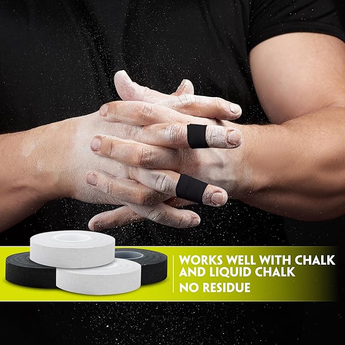 EAGLES Finger Tape | Residue Free Skin Friendly Strong Athletic Sports Tape | 0.5” x 45 Ft for BJJ Jiu Jitsu Grappling MMA Hand Knob Tape Rock Climbing Weight Training Wrestling Volleyball Black