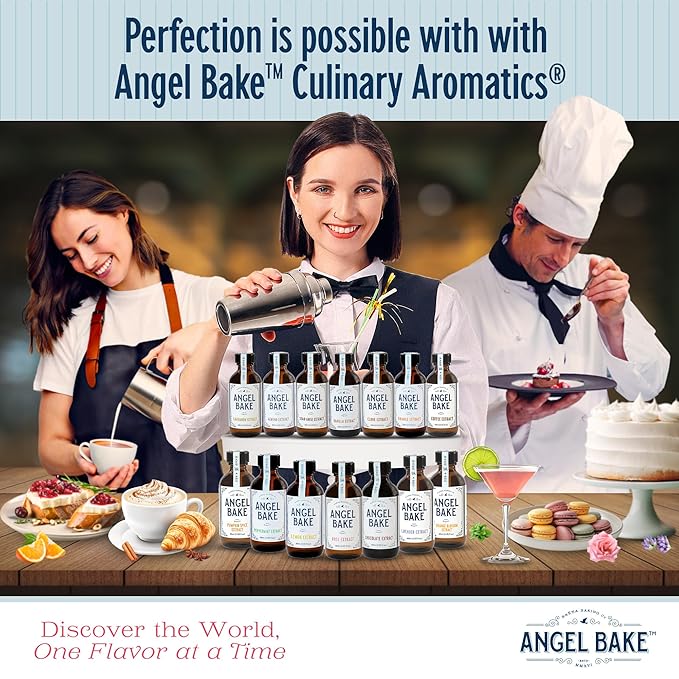 Pure Almond Extract for Baking & Mixology - Culinary Almond Essence and Flavoring - Kosher, Keto Friendly, Vegan, Gluten-Free for Desserts, Beverages & Recipes (2 Oz Extract with Latex-Free Dropper)