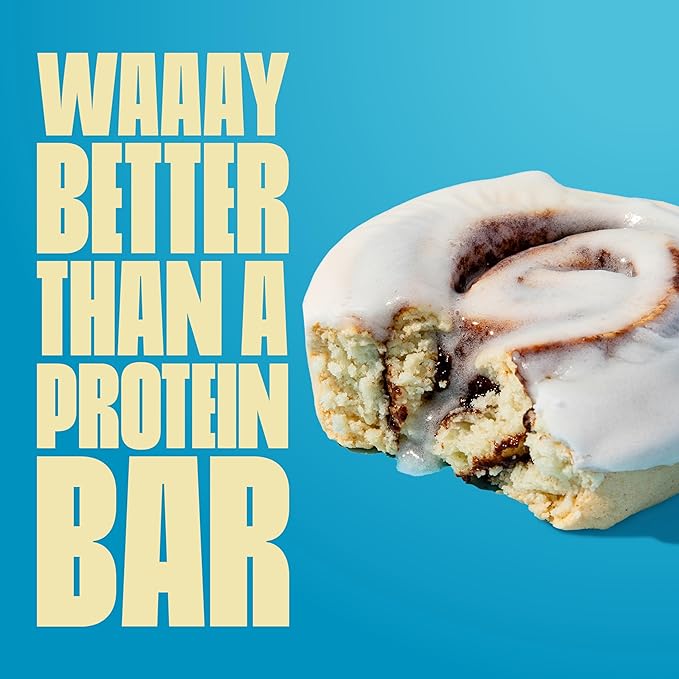 Legendary Foods 22g Protein Cinnamon Roll - Premium High Protien Bars, Low Carb Meal Replacement Snack, Low Glycemic Index, Gluten Free Snacks - Sweet Zero Sugar, Keto and Diabetic Friendly 10-Pack