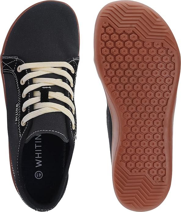 WHITIN Men's Wide Minimalist Barefoot Sneakers | Zero Drop Sole | Optimal Relaxation