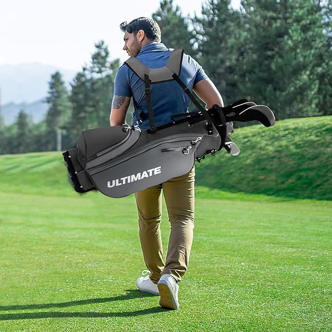 ULTIMATE Men's Complete Golf Club Set – Right-Handed, 9/11-Piece Full Set Including 460cc #1 Driver, #3 Fairway Wood, Hybrid, #6, #7, #8, #9, #P Irons, and a Precision Putter