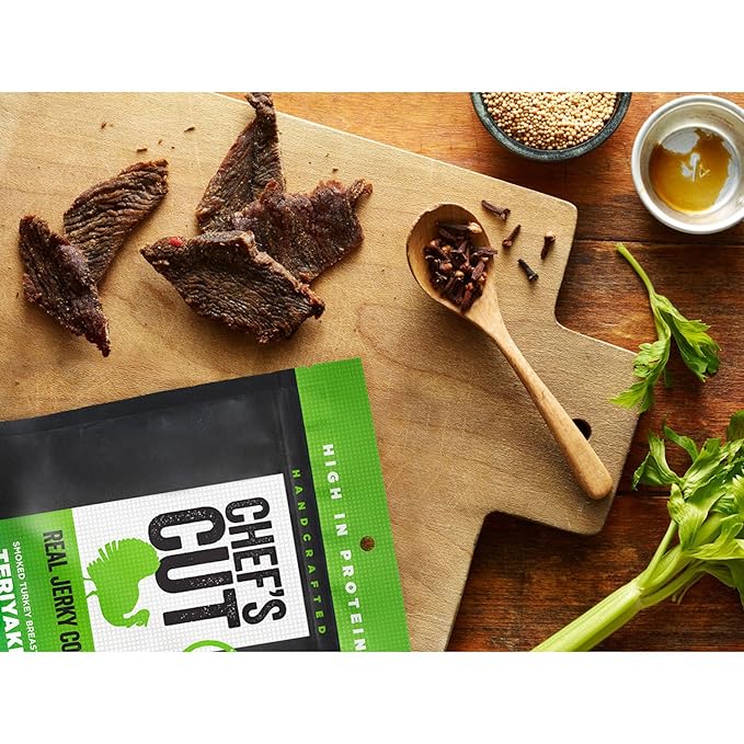 Chef's Cut Real Turkey Jerky, Teriyaki, 2.5 Ounce