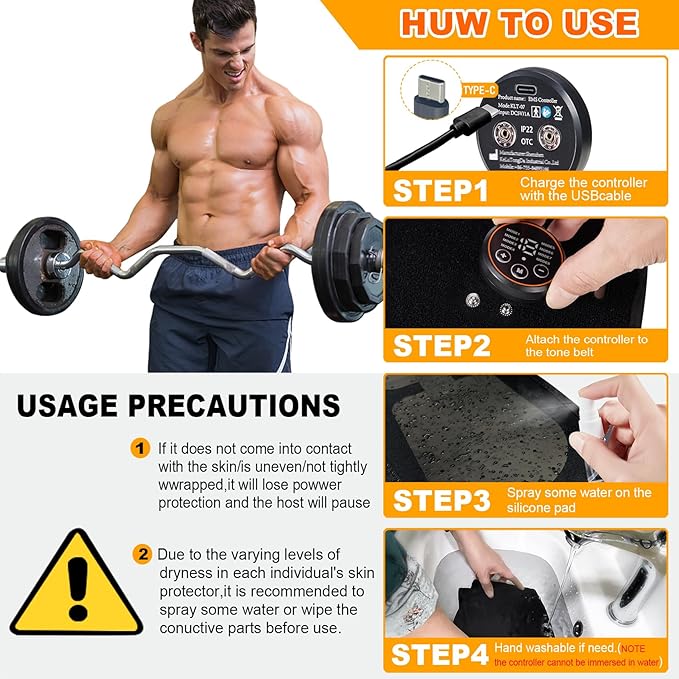 ABS Stimulator Muscle Toner Flex Fitness Belt for Waist Trimmers FDA Cleared AB Machine Abdominal Toning Ems (Green, One Size)