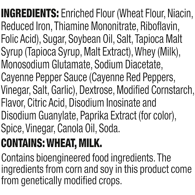 Snack Factory Buffalo Wing Pretzel Crisps, Non-GMO, 7.2 OZ Resealable Bag