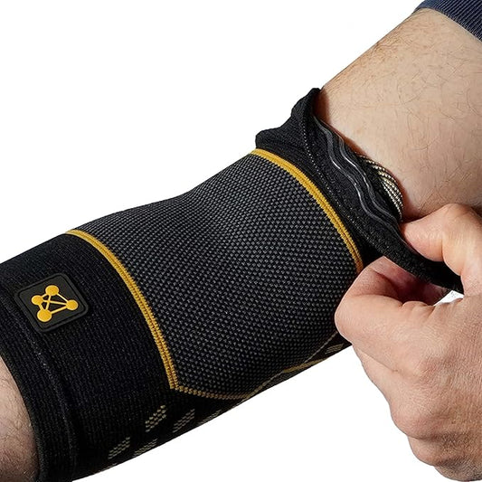 CopperJoint Elbow Compression Sleeve – Copper Infused Design Elbows Sleeve, Arm Brace, Tennis Elbow Brace for Women & Men, Arm Compression Sleeves Men for Golf, Bowling, Sports - Single