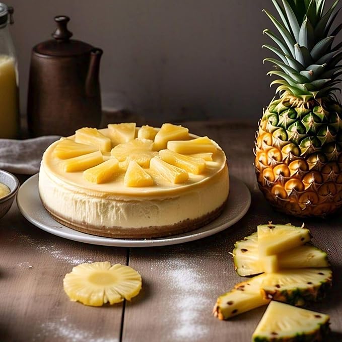 Andy Anand Sugar-Free Pineapple Cake 9" Gift Box, Diabetic-Friendly, All-Natural Ingredients, No Preservatives, Freshly Baked Luxuriously Creamy - 2 lbs