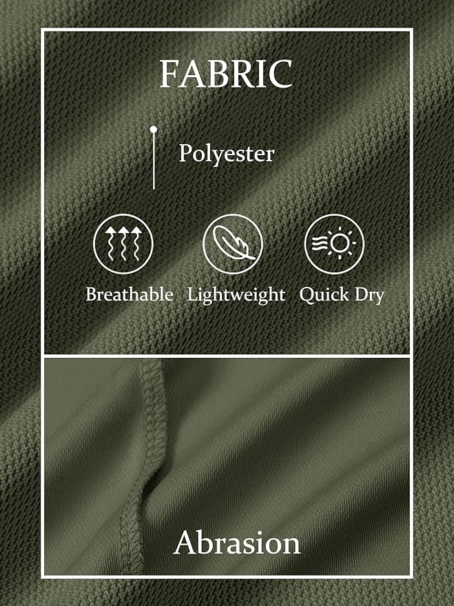 TACVASEN Mens Golf Shirt Dry Fit Mens Polo Shirts Short Sleeve Performance Golf Polos for Men with Collar Work Shirts